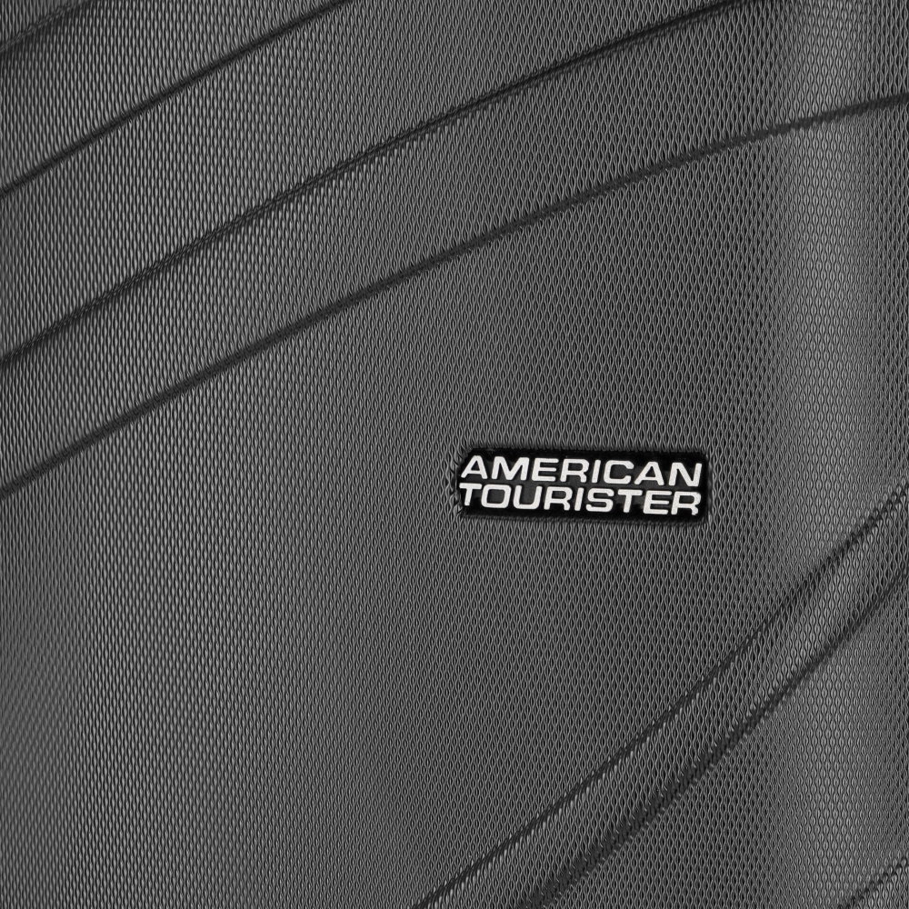 Mala Média para Viagem em Abs American Tourister Tesa Cadeado Integrado Rodas 360º Preta