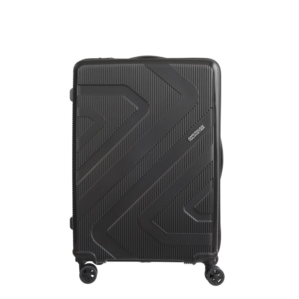 Mala Média para Viagem Polipropileno American Tourister Camboriu Cadeado Tsa Rodas 360º Preta