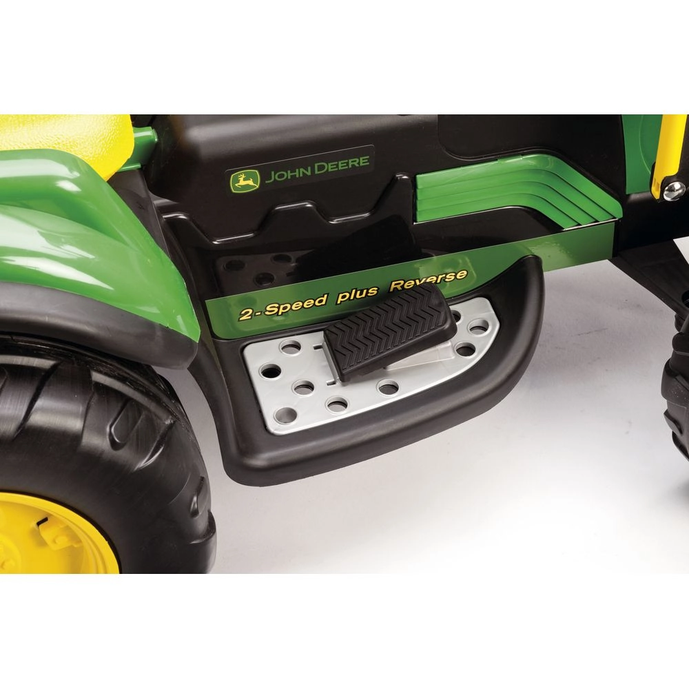 Mini Trator Infantil Elétrico Peg Pérego John Deere Ground Loader 12v Verde e Amarelo 