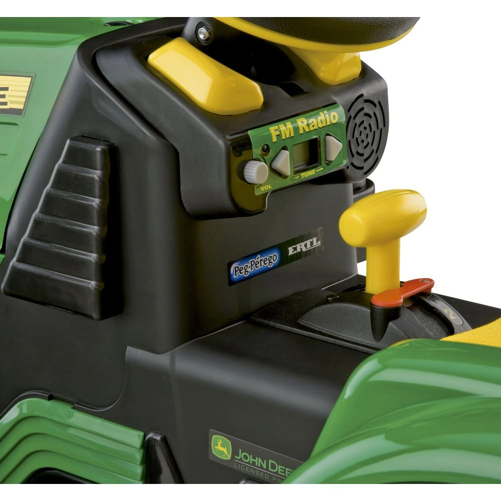 Mini Trator Infantil Elétrico Peg Pérego John Deere Ground Loader 12v Verde e Amarelo 
