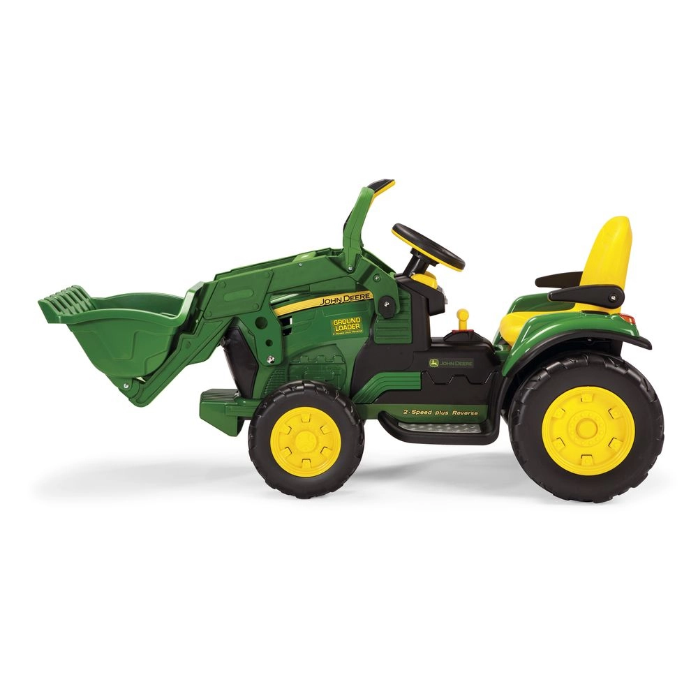 Mini Trator Infantil Elétrico Peg Pérego John Deere Ground Loader 12v Verde e Amarelo 