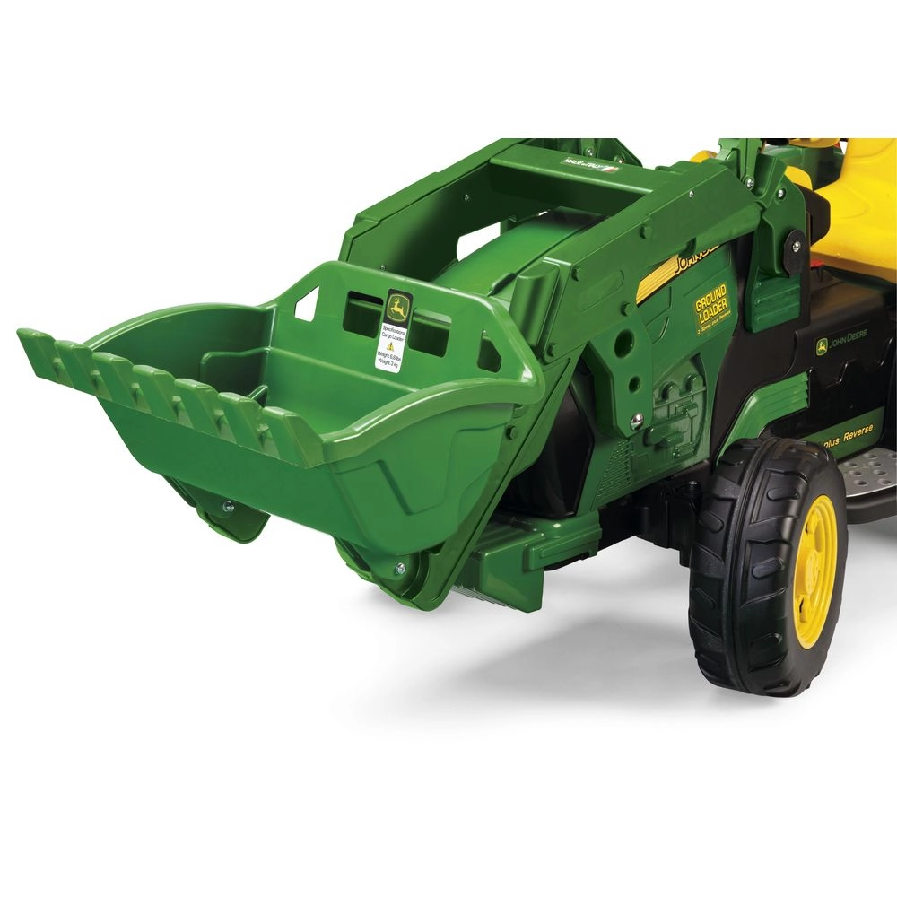 Mini Trator Infantil Elétrico Peg Pérego John Deere Ground Loader 12v Verde e Amarelo 