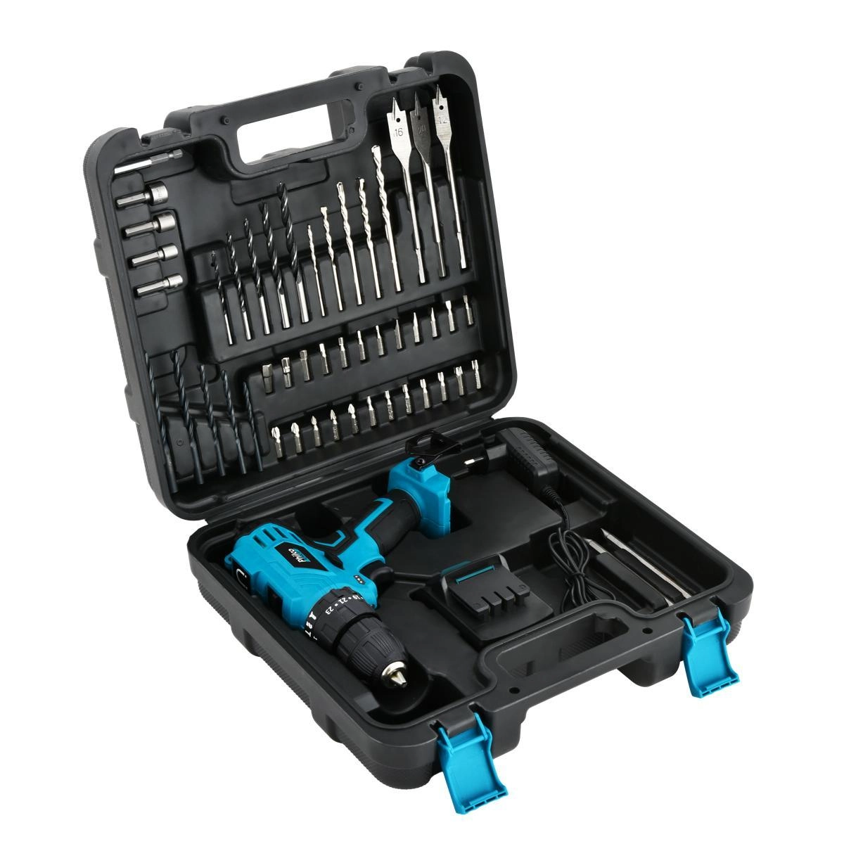 Furadeira e Parafusadeira Philco Force PPF120MF 3 em 1 com Maleta e Acessórios Azul Bivolt