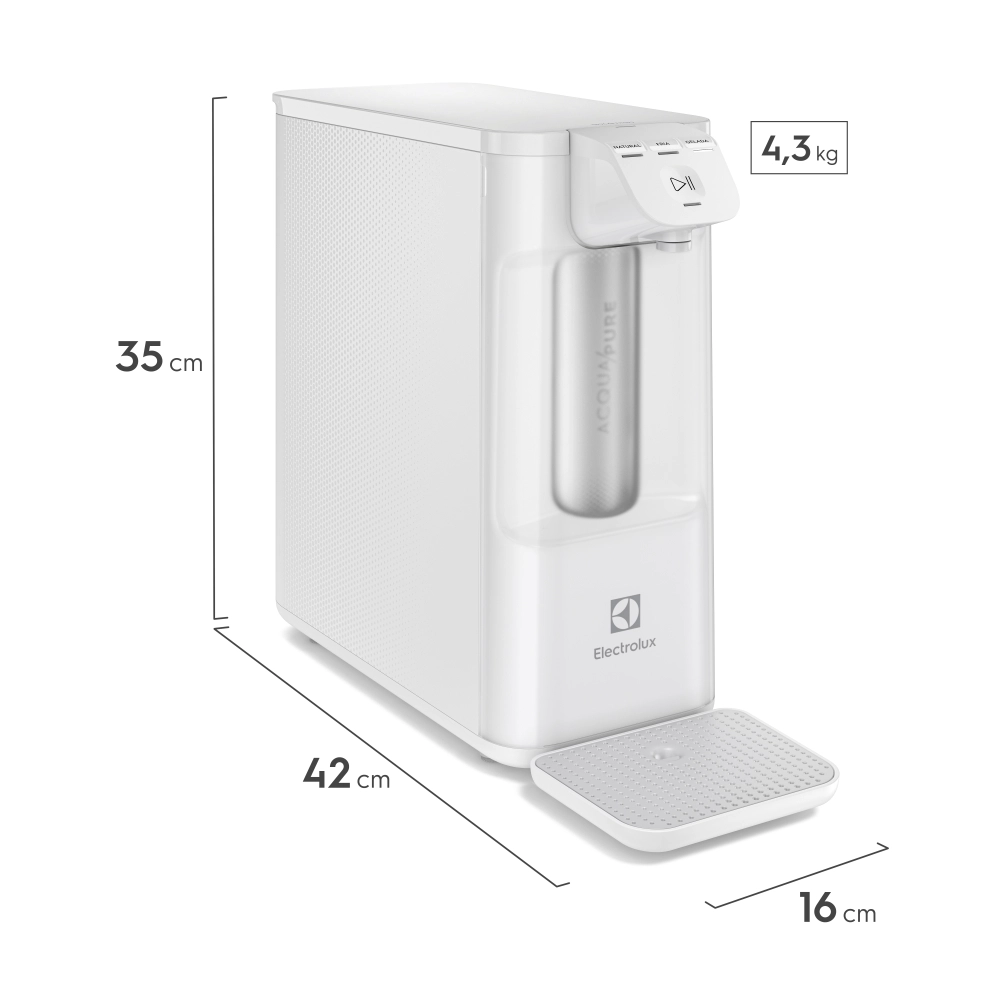 Purificador de Água Electrolux PE12B Pure 4x com Água Gelada Branco Bivolt