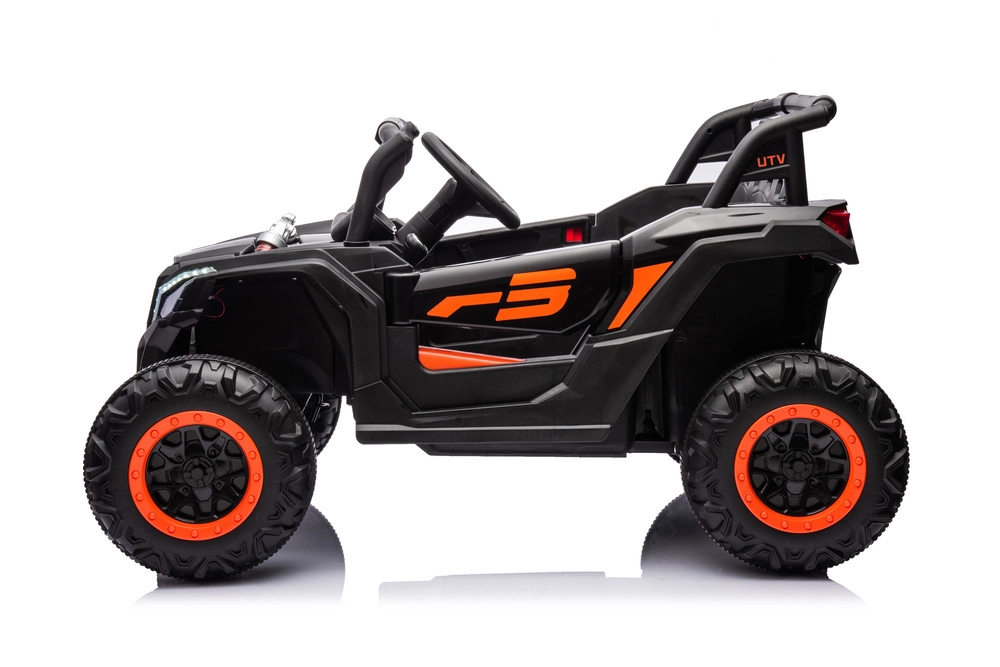 Quadriciclo Utv Elétrico Infantil Bang Toys 12v R3 Preto com Laranja Bivolt