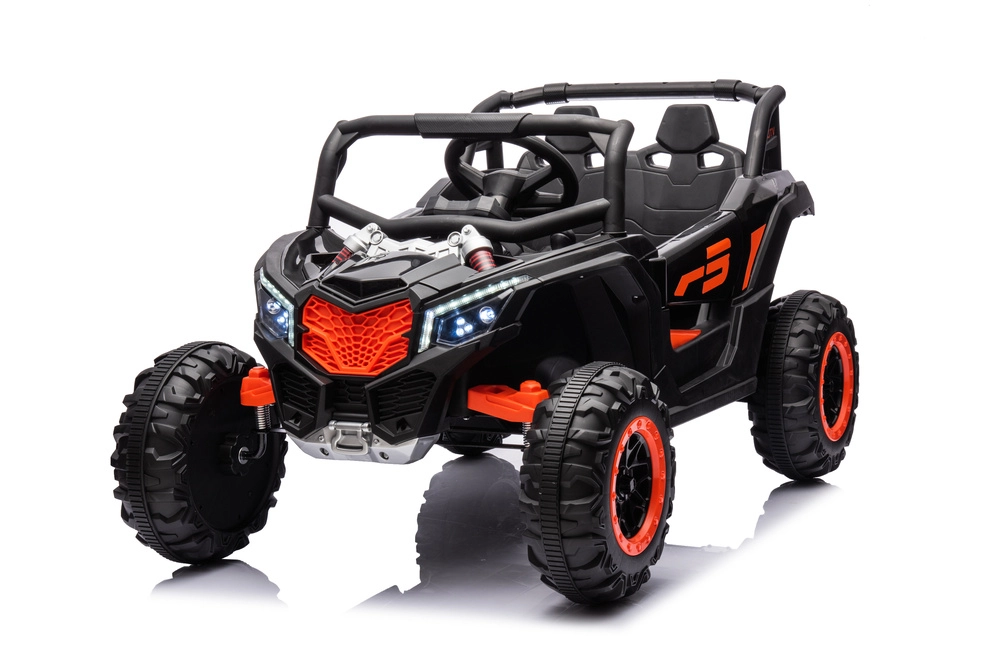 Quadriciclo Utv Elétrico Infantil Bang Toys 12v R3 Preto com Laranja Bivolt
