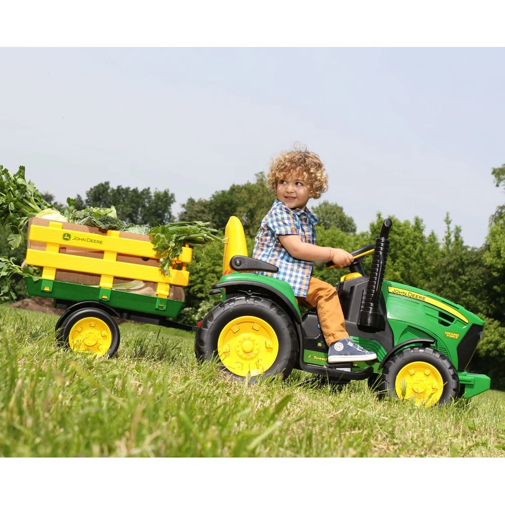 Trator Elétrico Infantil Pég-pérego John Deere Ground Force 12v Verde e Amarelo