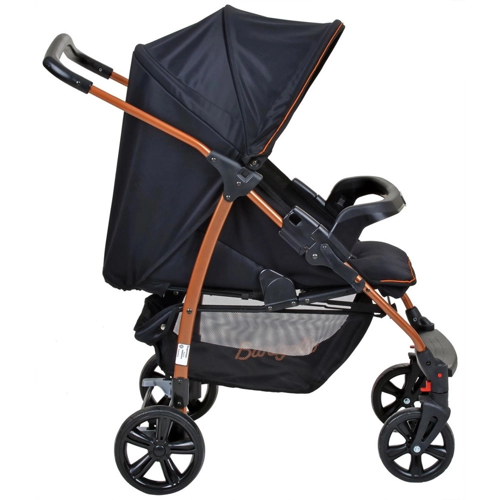 Travel System Burigotto Carrinho de Bebê com Bebê Conforto Ecco + Touring X Preto com Cobre