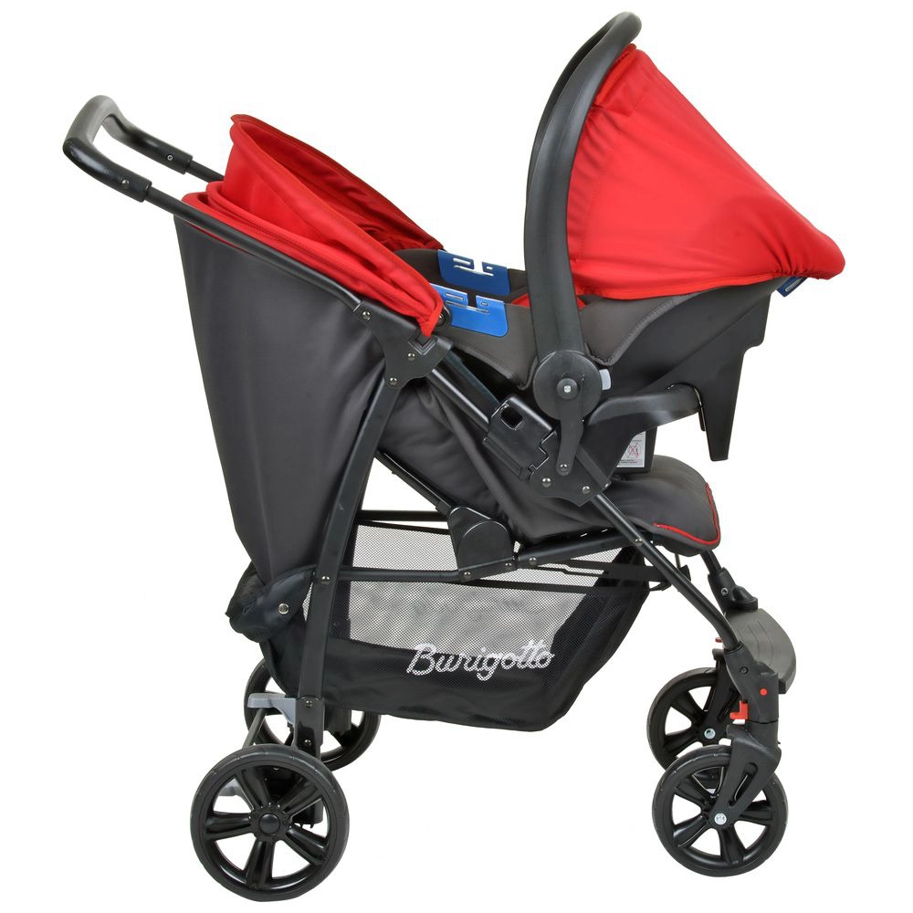 Travel System Burigotto Carrinho de Bebê com Bebê Conforto Ecco + Touring X Vermelho