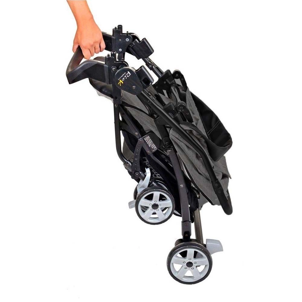 Travel System Burigotto Carrinho de Bebê com Bebê Conforto Rio K + Touring Preto Mescla