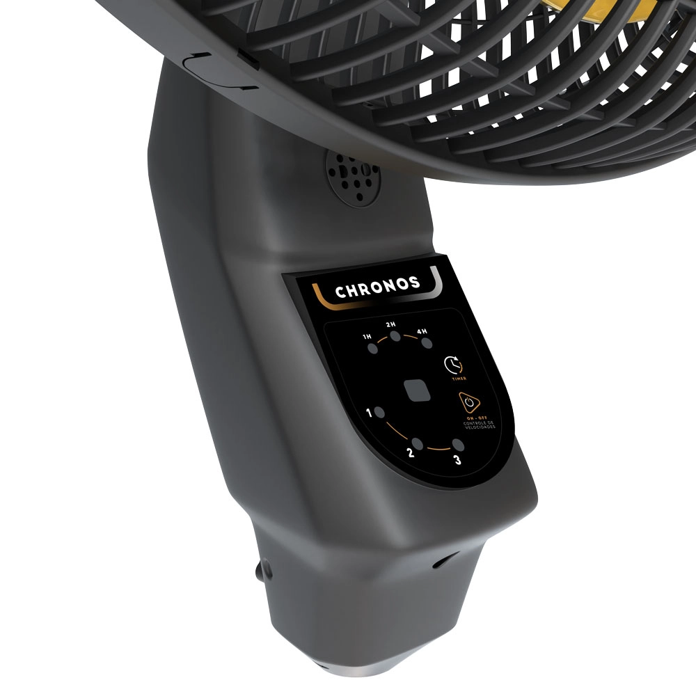 Ventilador de Coluna Mallory Chronos 6 Pás 140w Preto com Grafite