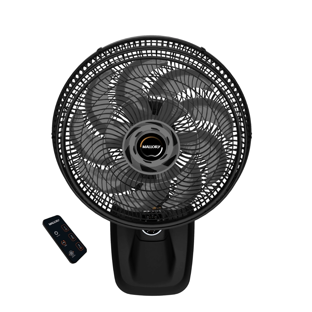 Ventilador de Parede Mallory Smart Control 140w Preto com Grafite